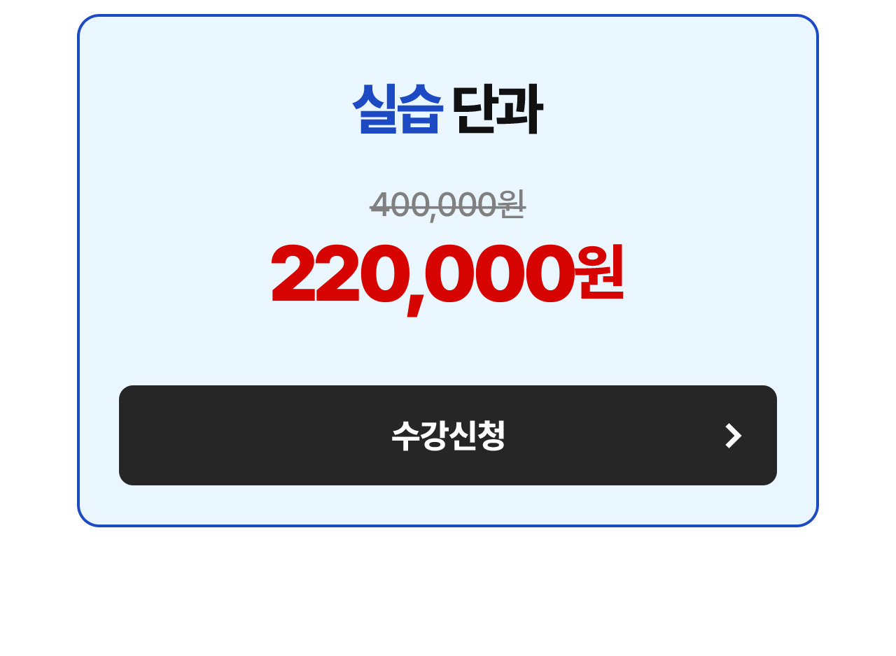 실습 단과 300,000원
