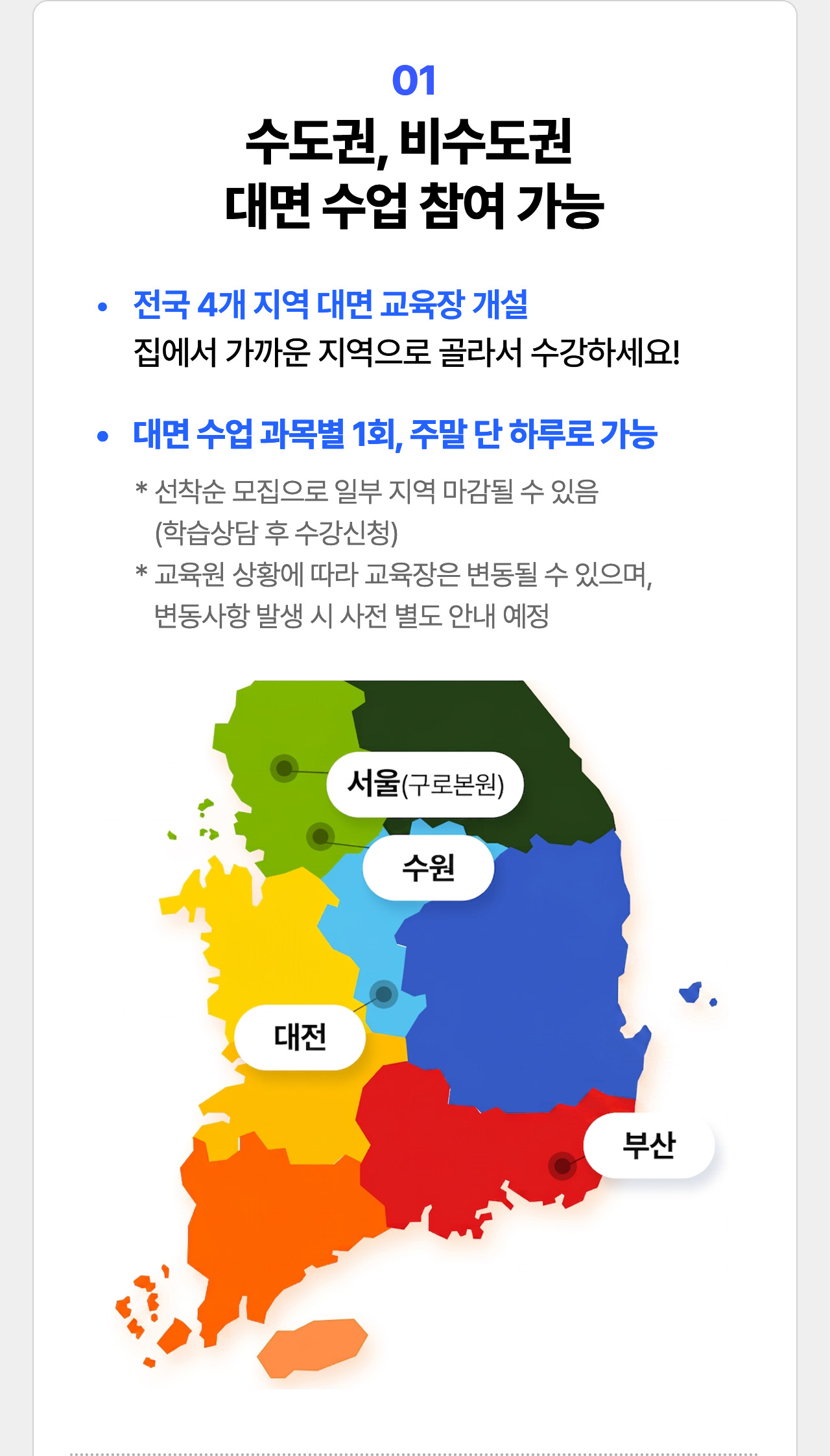 01 수도권, 비수도권 대면 수업 참여 가능