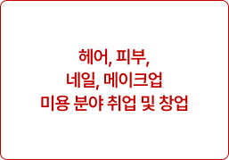 헤어, 피부, 네일, 메이크업 미용 분야 취업 및 창업